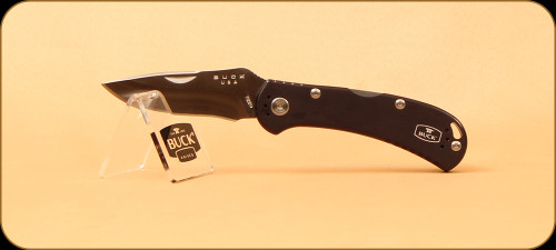 Buck Knives - Spitfire - Nail Notch - Anodized Aluminum Black Handle w/Red liner - 3722BKS2