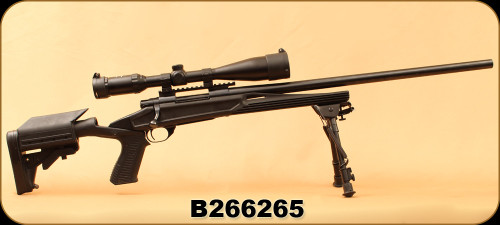 Consign - Howa - 243Win - Model 1500 Axiom - Black Synthetic/Blued, 24"Heavy Barrel, c/w Nikko Stirling, 4-16x44, Duplex Reticle, Nighteater Scope, Rings & Bases, Champion Bi-Pod - Only 50 rounds fired