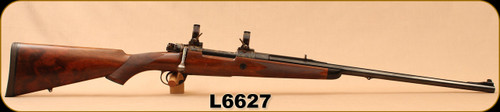 Consign - Griesbach Custom - 375H&H - Mauser 98 Argentine - Walnut Stock/Colour Case Hardened/Blued, 24"Shilen Barrel, 1/2 Round-1/2 Octagonal, Skeleton Grip Cap, Custom-made bases & Talley rings - All colour case hardening done by Oskar Kob