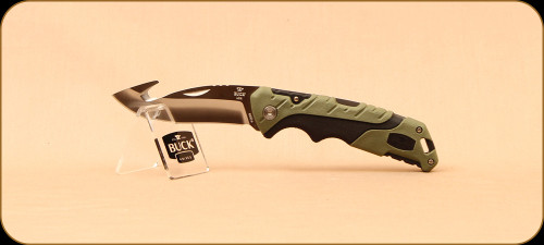 Buck Knives - Pursuit - Nail Notch - Large Folder - Guthook - Black/Green Molded Handle - 3660GRG
