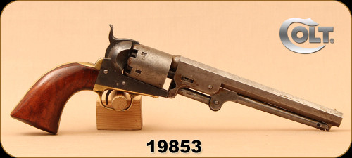 Consign - Colt - 36Cal - 1851 Navy - Percussion Revolver - Walnut Grips/Brass BS&TG/Engraved Cylinder, 7.5"Barrel, Manufactured in 1852 - ANTIQUE