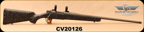 Consign - Christensen Arms - 6.5PRC - Mesa - Bolt Action Rifle - Sporter Black/Gray Webbing Carbon Fiber Composite Stock/Tungsten Cerakote, 24"Threaded Barrel, 1:8 Twist, Mfg# 801-01021-00, c/w 1"Talley Rings - Only 12 rounds fired
