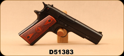 Consign - Cimarron - 22LR - Model 1911-22 - Wood Grips/Blued, 5"Barrel, c/w 2 magazines, safety key - In original case