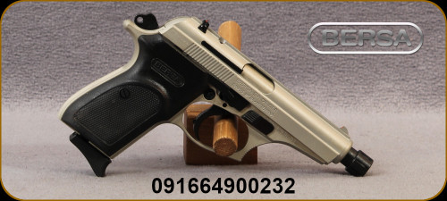 Bersa - 22LR - Thunder 22 - Semi Auto Pistol - Nickel Cerakote Finish/Checkered Polymer Grips/Alloy Frame/Steel Slide, 4.17"Barrel, 10 Rounds