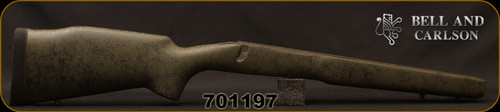 Bell an Carlson - Winchester Model 70 M40 Style - 1-Piece Floorplate - Short Action/WSM - Olive Green w/Black Spiderweb