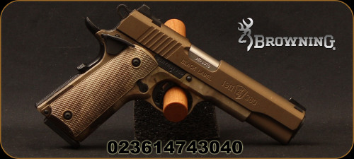 Browning - 380Auto - 1911-380 Speed - Semi-Auto - A-TACS AU Camo Finish Composite Grips/Burnt Bronze Cerakote, 4.25"Barrel, (2)8rd magazines, pistol rug, Mfg# 051962492