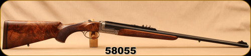 Consign - Chapuis Armes - 375H&H - Express SxS Rifle - AAAA grade walnut pistol grip w/Round cheekpiece & engraved steel grip cap/Scalloped receiver/Blued 25.75"Bbls - In orig.fitted case/box - c/w Leupold VX-3 1.5-5x20, Hvy Duplex Ret - In orig box
