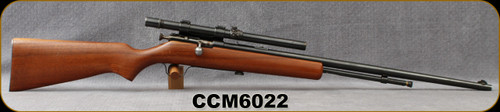 Consign - Cooey - 22LR - Model 60 - Wood Stock/Blued, 23.75"Barrel, c/w Weaver Model 66 scope, crosshairs reticle, on a N2 Side Mount