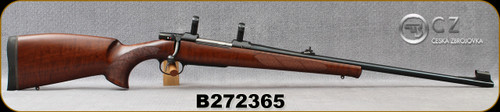 Consign - CZ - 8x57IS - Model 550 Lux - Bolt Action Rifle - Walnut Lux Stock/Blued, 25"Barrel, Hooded Front sight, Hinged Floorplate - New, unfired - c/w 1" rings & bases