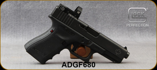 Consign - Glock - 9mm - 19 Gen4 - Black Slide/Modular Back Strap, 4.17" Glock Factory Barrel, Upgraded Mag Release, c/w (6)10 Round Magazines, Glock 6-Mag Carry Pouch, Vortex Venom Red Dot & kit, see details for more information