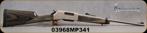 Consign - Browning - 450Marlin - BLR Lightweight '81 - Lever Action Takedown - Grey Laminate Stock/Stainless Finish, 20"Barrel - in Browning Takedown case, c/w (2)magazines, 42 rounds Hornady Brass - See details