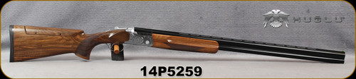 Consign - Huglu - 12Ga/3"/32" - 101BE Trap - O/U - Ejectors - Upgraded Turkish Walnut Stock w/Adjustable Comb/Hand Engraved Silver Receiver/Chrome-Lined Barrels, 5 pc. Mobile Choke, Green Fiber Optic Front Sight - only 250rds fired - in original case