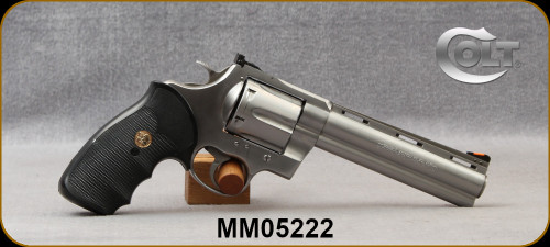 Consign - Colt - 44Mag - Anaconda - Double-Action 6-Shot Revolver - Black Rubber Grips/Stainless Finish, 6"Barrel, Red Ramp Front, Adjustable Rear sights - Mfg 1991 - Low rounds fired - in original case