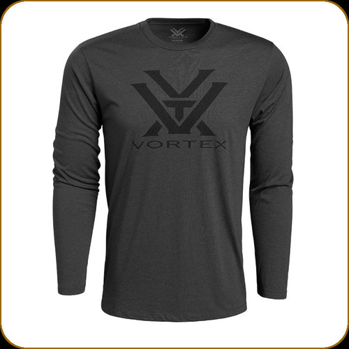 Vortex - Men's Long Sleeve T-Shirt - Core Logo - Charcoal Heather - 3XL - 221-02-CHH-3XL