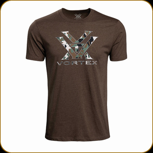Vortex - Men's Camo Logo T-Shirt - Brown Heather - Medium - 120-15-BRH-M