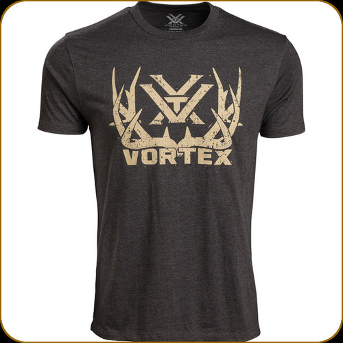 Vortex - Men's Full Tine T-Shirt - Charcoal Heather - Large - 121-45-CHH-L