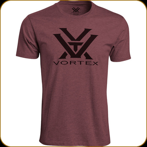 Vortex - Men's Core Logo T-Shirt - Burgandy Heather - Medium - 120-16-BHE-M