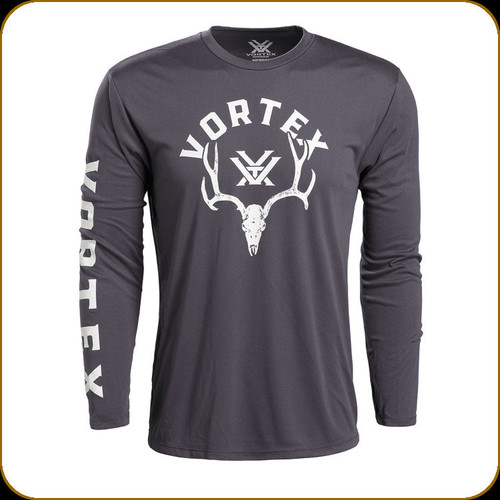 Vortex - Men's Long Sleeve T-Shirt - Antler Envy - Charcoal - Large - 221-03-CHR-L