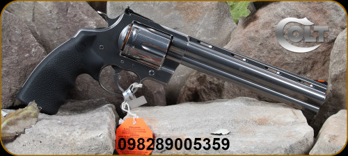 Colt - 44Mag - Anaconda - DAO Revolver - Black Hogue Overmold Grips/Stainless, 8"Barrel, adjustable, interchangeable sights
