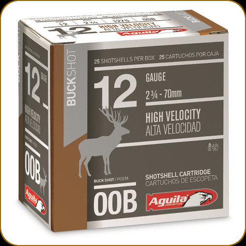 Aguila - 12 Ga 2.75" - 00 Buckshot - High Velocity - 25ct - 1CHB1320