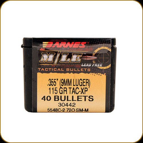 Barnes - 9mm Luger - 115 Gr - M/LE - TAC-XP - 40ct - 30442