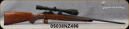 Consign - Browning - 22LR - Model 52C Limited Edition Sporter - 1 of 5000 - New High Grade 52C Walnut Stock w/Diamond Checkering/Blued, 24"Barrel, Mfg.1991(NZ) c/w Browning bases, Weaver V12-II, 4-12x40 AO, plex reticle