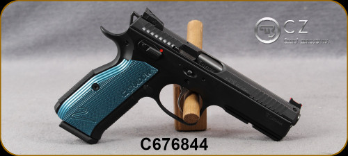 Consign - CZ - 9mm - Shadow 2 - Semi-Auto - Black Steel Frame/Blue Aluminum Grip/Blued, 5"Barrel, Mfg# 0424-0741-EJMFASX - c/w 3 magazines - in original case