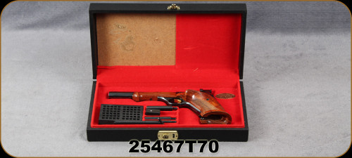 Consign - Browning - 22LR - Medalist - Walnut Target grips/Blued Finish, 6.75"Vent-rib heavy barrel, Mfg.1970 - in fitted leather-wrapped hard case