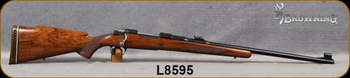 Consign - Browning - 375H&H - Safari - Bolt Action Rifle - Select Walnut Monte Carlo Stock/Blued, 24"Barrel, Adjustable Rear Sight, Hooded Front Sight