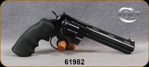 Consign - Colt - 357Mag CTG - Python 357 - Black Hogue Monogrip/Blued finish, 6"Vent-Rib Barrel, mid-1960s production - c/w original box & papers, leather holster - only 50rds fired