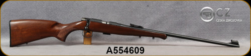 Consign - CZ - 22LR - Model 452-2E ZKM Lux - Walnut Stock/Blued Finish, 25"Barrel, Hooded Front Sight, c/w extra 10rd detachable magazine - low rounds fired