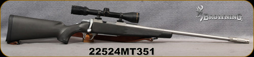 Consign - Browning - 325WSM - A-Bolt Stainless Stalker - Black Synthetic Stock/Stainless , 22"barrel, c/w Bosstip & Factory Brake, only 10rds fired - Bushnell Elite 3200 Firefly, 3-9x40, Wide Duplex - 90rds factory ammo available - contact store