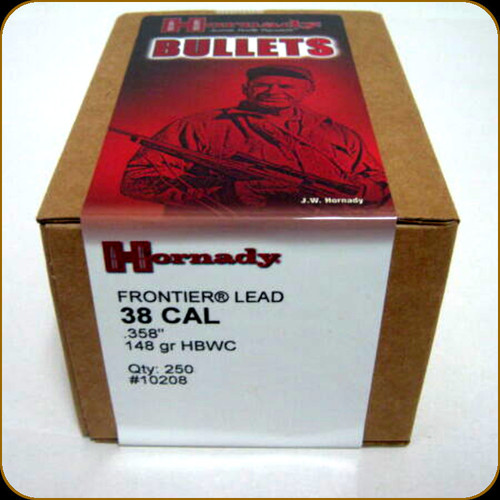 Hornady - 38 Cal -148 Gr - Frontier Lead - Hollow Base Wadcutter - 250ct - 10208