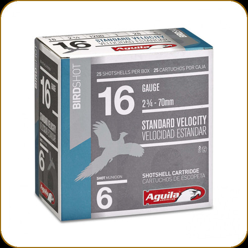Aguila - 16 Ga 2.75" - 1 oz - Shot 6 - Standard Velocity - Birdshot - 25ct - 1CHB1616
