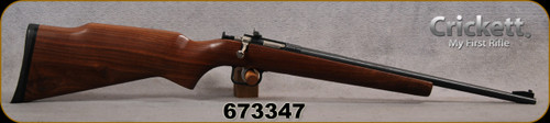 Consign - Crickett - 22S/L/LR - Single Shot Rifle - Walnut Stock/Blued Finish, 16.25"Barrel, original peep sights, only 50rds fired