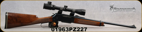 Consign - Browning - 308Win - Model 81 BLR - Walnut Stock/Blued Finish, 20"Barrel, Factory Sights & Recoil Pad, Gold Trigger, c/w Bushnell, 3-9x40, Illuminted Reticle, Weaver rings