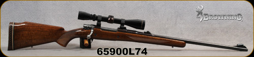 Consign - Browning - 7mmRemMag - Safari - Select Walnut Monte Carlo Stock/Blued Finish, 24"Barrel, Engraved Floorplate, Belgian made, Mauser Action - very low rounds fired - c/w Leupold, Vari-X Iic, 3x9, Plex reticle - in black soft case
