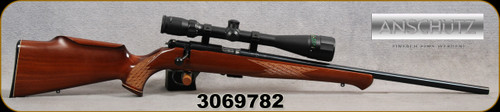 Consign - Anschutz - 22LR - Model 1712 Silhouette Sporter - Walnut Monte Carlo Stock/Blued Finish, 22"Barrel, c/w Bushnell, 6-18x40, plex reticle, leather sling - in black hard case - see desc. For more details