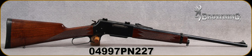 Consign - Browning - 308Win - Model 81 BLR Lightweight - Lever Action - Select Dark Walnut/Blued Finish, 20"Barrel, Gold Trigger, Factory Recoil Pad - only 60rds fired