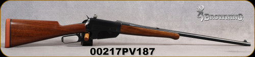 Consign - Browning - 405Win - Model 1895 - Rebore (orig.cal was 30/40) - Walnut Stock/Blued Finish, 24"Barrel, Redfield Receiver Sight, Small miss marked on barrel ahead of rebore marking - in original Browning box