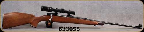 Consign - Carl Gustaf - 270Win - Grade II - Select Walnut Monte Carlo stock w/Rosewood forend tip/Blued, 24"Barrel, folding rear sight, Supreme 1.75-5x20 riflescope, plex reticle
