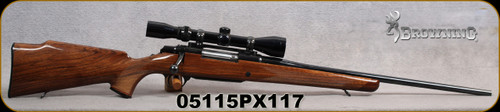 Consign - Browning - 270Win - BBR - Grade AA Walnut w/Rosewood forend tip & Ebony Grip Cap/Blued Finish, 22"Barrel, c/w Lyman 3-9x40mm, plex reticle - only 20rds fired