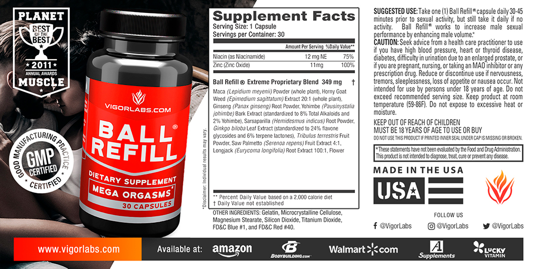 BALL REFILL supplement facts
