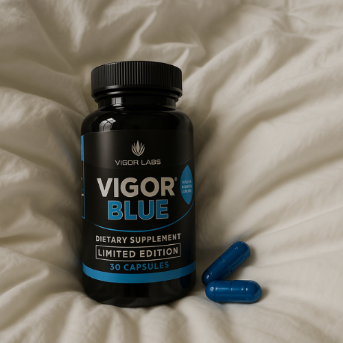 Bottle of Vigor Blue