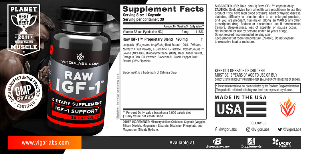 IGF-1 supplement facts
