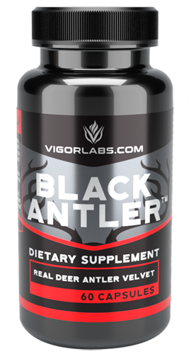 Black by Labs Antler Shop supplement Vigor deer velvet