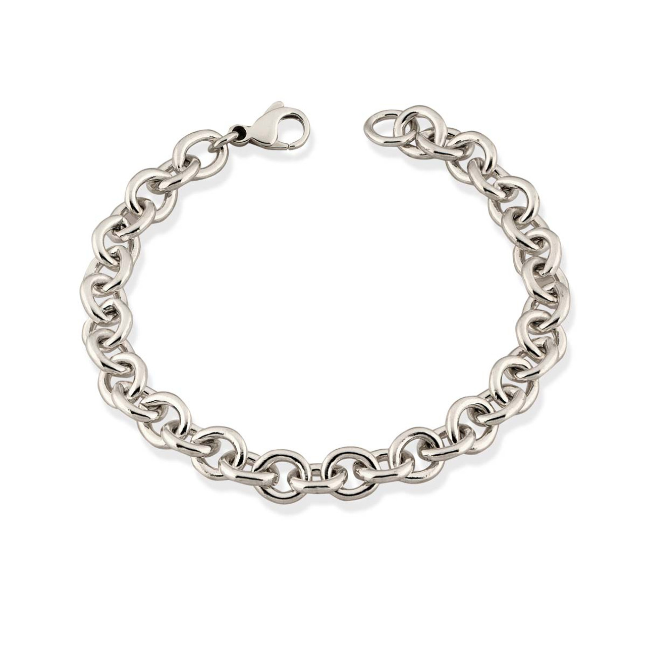 Buy Silver Plated Men Chunkey Chain Bracelet @ Best Price