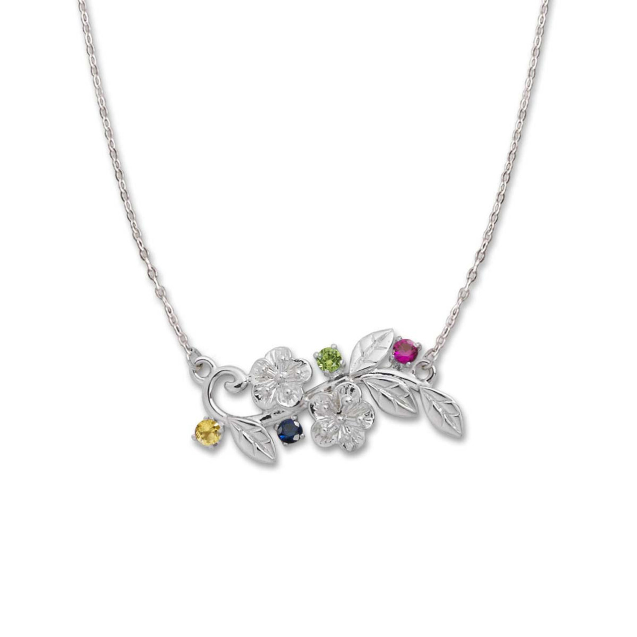 birthstone necklace 4 stones