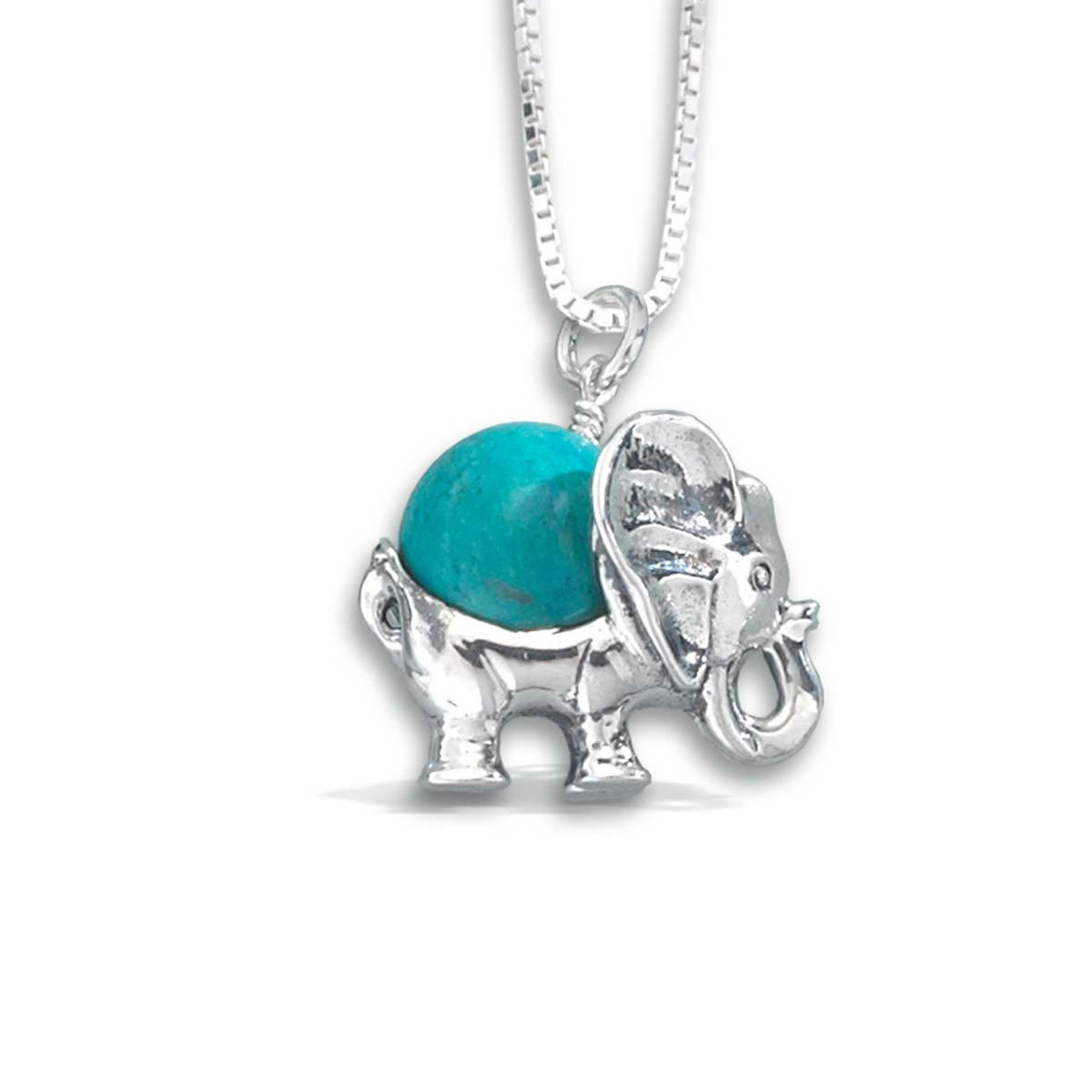 Sterling Silver Elephant Necklace - Etsy