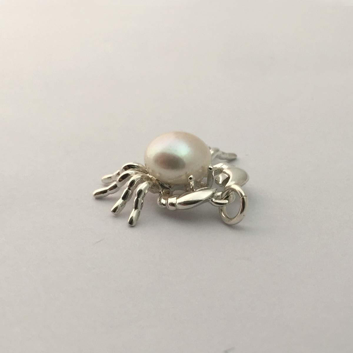 Sterling Silver Crab Pearl Necklace - J.H. Breakell and Co.
